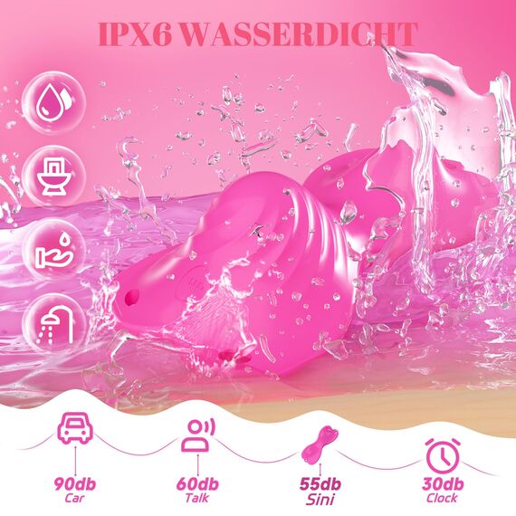 App Fernbedienung Vibrator 9+9 Dualmotor Vibrationsmodi Butterfly G Punkt Vibratoren Tragbarer Klitorisvibrator Sit & Ride Sex Spielzeug für die Frau Vibratorensets Frauen Klitoris