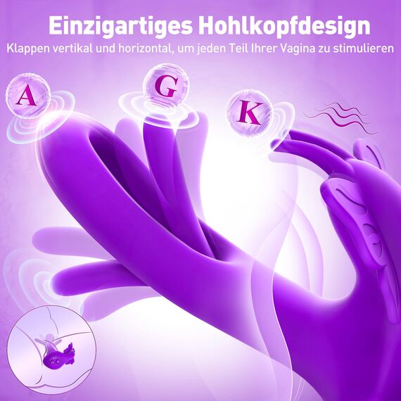 Sex Spielzeug für die Frau Vibrator, Neue Hohlkonstruktion Vibration für Frauen mit 9 Schlagmodi 9 Vibrationsmodi, Fernbedienung Vibratoren für Klitoris Stimulator Dildo Sex Spielzeug für die Paare