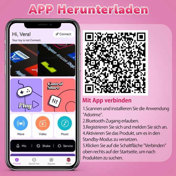 Vibrator Sex Spielzeug für die Frau Paare,Vibration für Frauen mit APP, 10 Modi Vibratorstarb Frauen Klitoris, Sexspielzeug für Paare Extrem Leise Vibro ei, Sexspielzeug Dildo Anal Vibratoren Sex Toy