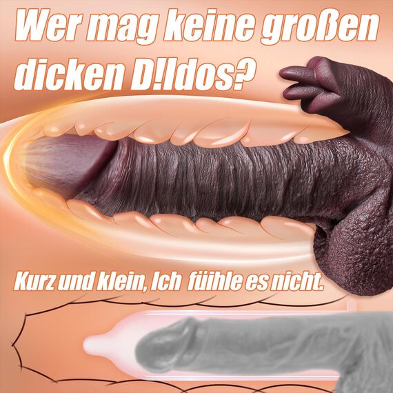 Vibrator Realistischer Dildo Sex Spielzeug für die Frau & Paare – 25,8 cm Saugnapf Dildo Penis, 7 Stoßmodi & 10 Vibrations- und Leckmustern für Klitoris, G-Punkt & Anus, Vibratorenset für Frauen Solo