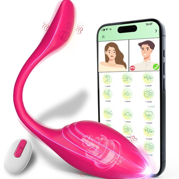 Vibrator Sex Spielzeug für die Frau Paare, Vibration für Frauen Klitoris Erotisches Sexspielzeug, 10 Modi Vibratorstarb Frauen Klitoris Sex Toys, Vibratoren Dildo mit APP Fernbedienung