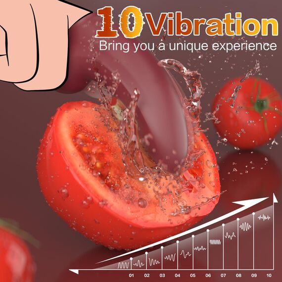 Yivans Fingervibrator für Sie Klitoris und G-Punkt mit 10 Vibrationsmodi, Erotik Sex Toy Tragbare Nippel Stimulator Fingerhülle mit Silikon Textur Bürste Sexspielzeug für Paare Frauen(Rot)