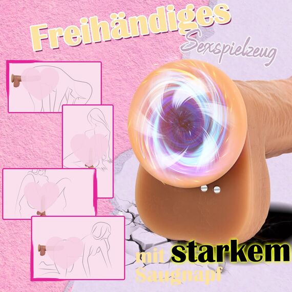 Dildo Vibrator Vibration für Frauen Dildos - Sex Spielzeug für Die Frau Vibratorensets für Frauen, Diloschwanz mit Stoßfunktion Realistic PeniSexspielzeug Anal Dildo Sex Toys Solo Paare Extrem