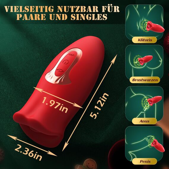 Vibrator Vibration für Frauen, KELESTA Sex Spielzeug für die Frau mit 10 Zungenlecken & 10 Vibrationsmodi, Vibratorensets für Frauen Klitoris Stimulator für Sie, Sex Spielzeug für die Paare