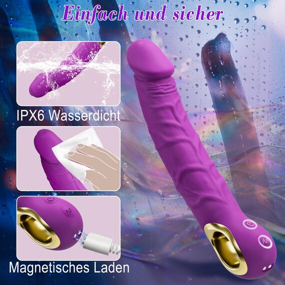 Vibration Vibratorensets für Frauen Anal Dildo Vibrator mit 10 Vibrationsmodi Vibratorstarb Frauen Vibratoren für Sie Klitoris und G-Punkt Diloschwanz Sissy Sex Spielzeug für die Männer Sex Toy
