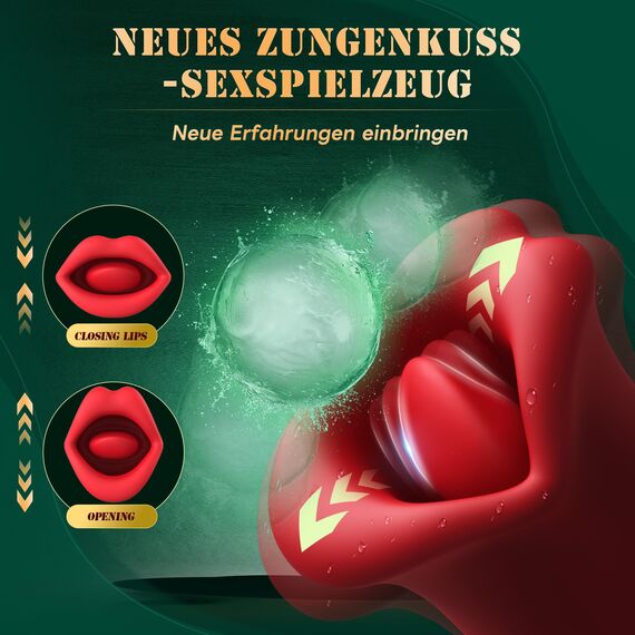 Vibrator Vibration für Frauen, KELESTA Sex Spielzeug für die Frau mit 10 Zungenlecken & 10 Vibrationsmodi, Vibratorensets für Frauen Klitoris Stimulator für Sie, Sex Spielzeug für die Paare