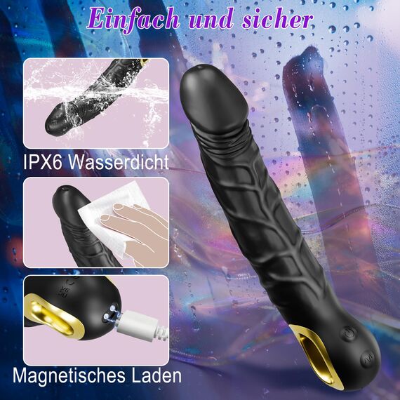 Vibration für Frauen Vibrator Vibratorensets für Frauen mit 10 Vibrationsmodi Anal Dildo Vibrator Prostata Stimulation Sex Spielzeug für die Frau Männer G Punkt Vibratorstarb Klitoris Sex Toy