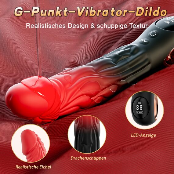 Vibrator Sex Spielzeug für die Frau Männer Paare - XL Dildo Vibratorensets Vibration für Frauen Solo Sexspielzeug für Frauen, Anal Penis Plug Dildos Sex Toys Prostata Stimulation mit 12 Vibrationsmodi