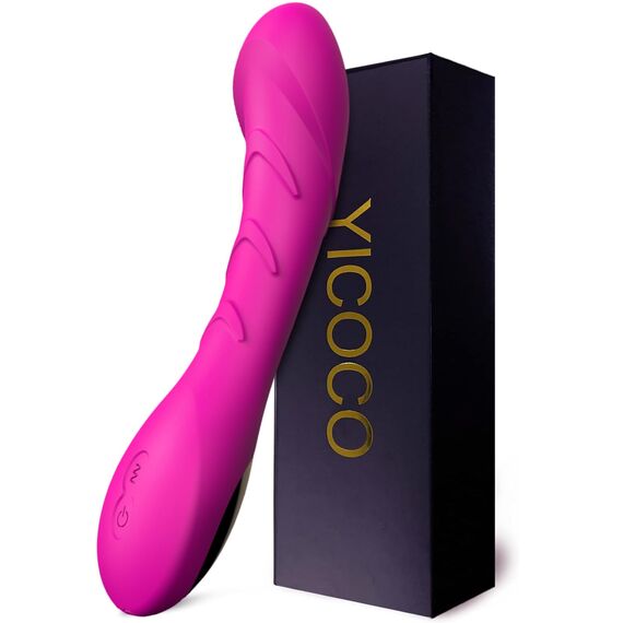 Klassischer G-Punkt Vibrator Vibratoren für sie Sexspielzeug für sie Klitoris Stimulator leise, Silikon Realistische Dildo Extrem 12 Vibration Modi Sexspielzeug (Rot-Lila)