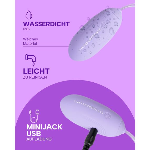 MySecretCase Vibratorensets für Frauen mit Fernbedienung 7 Vibrationen 4 Intensitätsstufen Vibro Eier für Frauen Beckenbodentrainer für Frau Sextoys Liebeskugeln für die Frau Vibrator Ferngesteuert