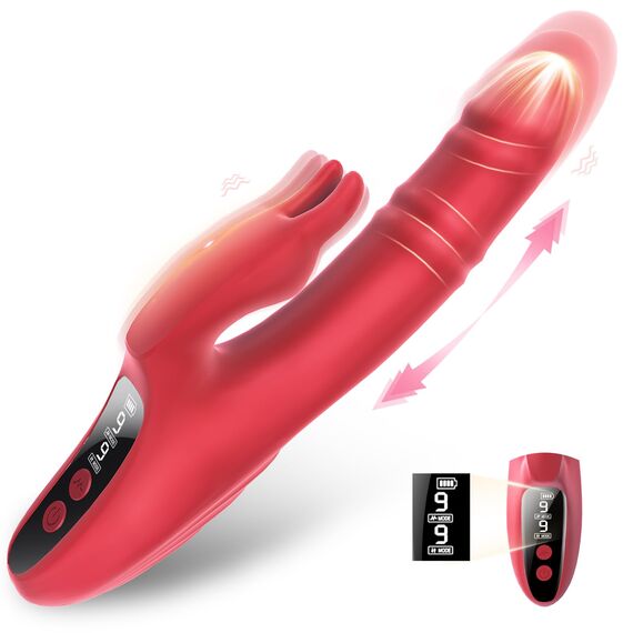 Vibrator Sex Spielzeug für die Frau Paare - Erotisches Sexspielzeug Anal Dildo Vibratorensets für Sie, G Punkt Vibratoren Sex Toys with 9 Stoßfunktion & Vibration, Vibratorstarb Frauen Toyset Klitoris