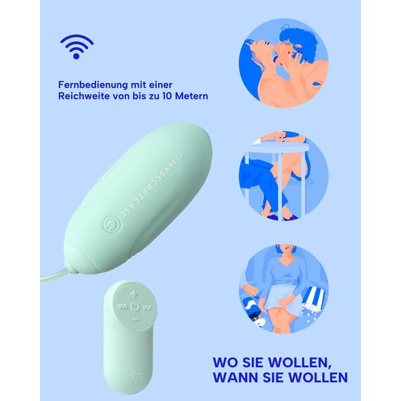MySecretCase Vibratorensets für Frauen mit Fernbedienung 7 Vibrationen 4 Intensitätsstufen Vibro Eier für Frauen Beckenbodentrainer für Frau Sextoys Liebeskugeln für die Frau Vibrator Ferngesteuert