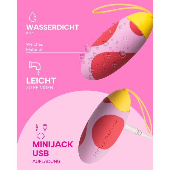 MySecretCase Vibro Eier für Frauen 9 Vibrationen Liebeskugeln für die Frau Vibratorensets für Frauen mit Fernbedienung Beckenbodentrainer für Frau Sextoys Vibrator Ferngesteuert
