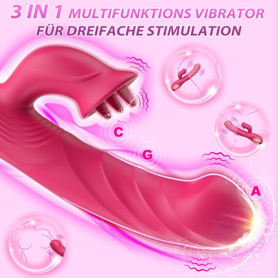 Dildo Vibrator Frauen Sex Toys - Vibration für Frauen Klitoris Sex Spielzeug für die Frau mit 10 Vibrations- und Wackelmodi Sex Spielzeug für die Paare Vibrators Sexspielzeug für Frauen Solo Sextoy