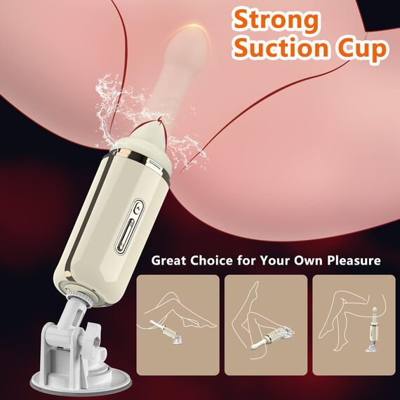 Realistische Vibratoren Dildo für Frauen, Sexmaschine Anal Dildo Vibration mit 7 Vibrationen & 7 Stößen, Sex Spielzeug für die Farue mit Heizung, Diloschwanz Vibrator für Klitoris G Punkt Stimulator