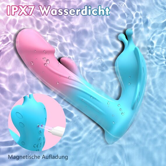 Butterfly Vibrator Dildo Sex Toys - Vibration für Frauen mit 10 Pulsationsmodi & Vibrationsmodi Sex spielzeug für die Frau Vibratorensets für Frauen Klitoris Sex Spielzeug für die Paare Sexspielzeug