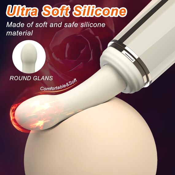 Realistische Vibratoren Dildo für Frauen, Sexmaschine Anal Dildo Vibration mit 7 Vibrationen & 7 Stößen, Sex Spielzeug für die Farue mit Heizung, Diloschwanz Vibrator für Klitoris G Punkt Stimulator