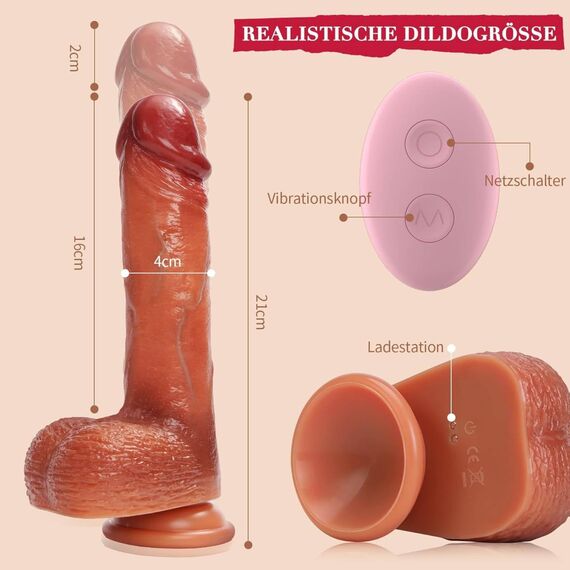HIVEFUN Dildo Vibrator Sex Spielzeug für die Frau, Vibration für Frauen Dildos Vibrator Sextoysets für Damen mit Stoßfunktion Rotierender, Diloschwanz für Frauen Anal Vibratoren Penis Sexspielzeug