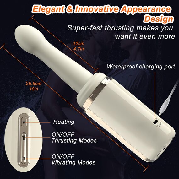 Realistische Vibratoren Dildo für Frauen, Sexmaschine Anal Dildo Vibration mit 7 Vibrationen & 7 Stößen, Sex Spielzeug für die Farue mit Heizung, Diloschwanz Vibrator für Klitoris G Punkt Stimulator