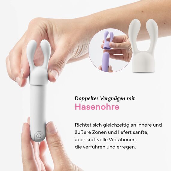 Fae Mini Vibration für Frauen - Klitoris und G-Punkt Stimulator mit 10 Vibrationsmodi & 3 Aufsätzen Sexspielzeug, Stimulator Sex Toy Vibratorensets - Joy Serie, Whisper White