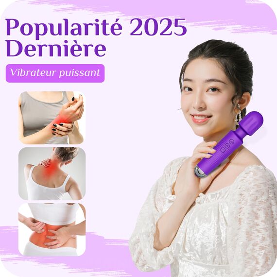 Vibrator Vibration für frauen, Dildo mit 8 Vibrationsintensitäten, Sex spielzeug für die frau paare 20 Vibrationsfrequenzen, Vibratorensets für frauen klitoris stimulator für sie Massagestab (Lila)