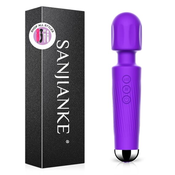 Vibrator Vibration für frauen, Dildo mit 8 Vibrationsintensitäten, Sex spielzeug für die frau paare 20 Vibrationsfrequenzen, Vibratorensets für frauen klitoris stimulator für sie Massagestab (Lila)