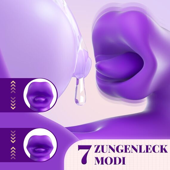 Dildo Sex Spielzeug für die Frau, KELESTA Dildos Vibration für Frauen mit 7 Zungenleck Modi &Vibrationsmodi und 10 Klopf Modi, Vibrator Vibratorensets für Frauen, Sex Spielzeug für die Paare
