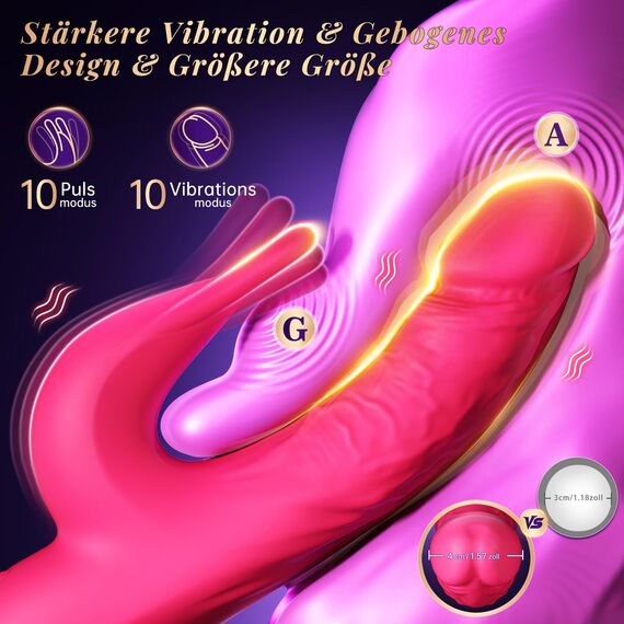 Cacuola Leistungsstarker Vibrator Sex Spielzeug für die Frau Vibratorensets für Frauen Klitoris Sexspielzeug10 Vibration für Frauen,CG Gleichzeitiger Höhepunkt Sextoysets für Damen IPX7 Wasserdicht