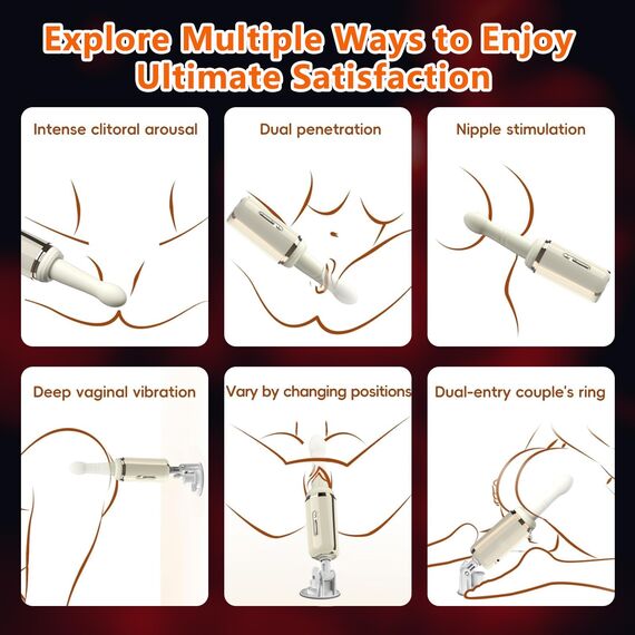 Realistische Vibratoren Dildo für Frauen, Sexmaschine Anal Dildo Vibration mit 7 Vibrationen & 7 Stößen, Sex Spielzeug für die Farue mit Heizung, Diloschwanz Vibrator für Klitoris G Punkt Stimulator