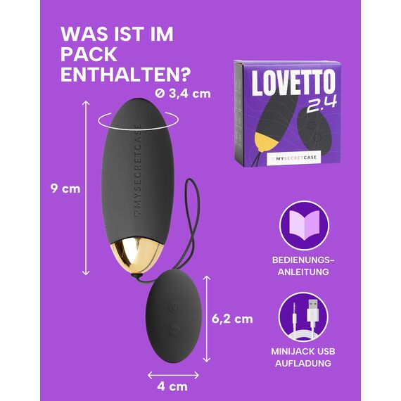 MySecretCase Vibrator Mit Fernbedienung 9 Vibrationen Vibro Eier für Frauen Beckenbodentrainer für Frau Sextoys Liebeskugeln für die Frau Vibrator Ferngesteuert Wasserdicht
