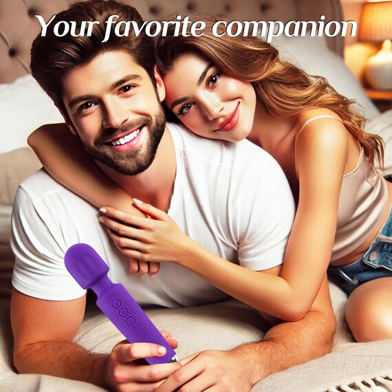 Vibrator Vibration für frauen, Dildo mit 8 Vibrationsintensitäten, Sex spielzeug für die frau paare 20 Vibrationsfrequenzen, Vibratorensets für frauen klitoris stimulator für sie Massagestab (Lila)