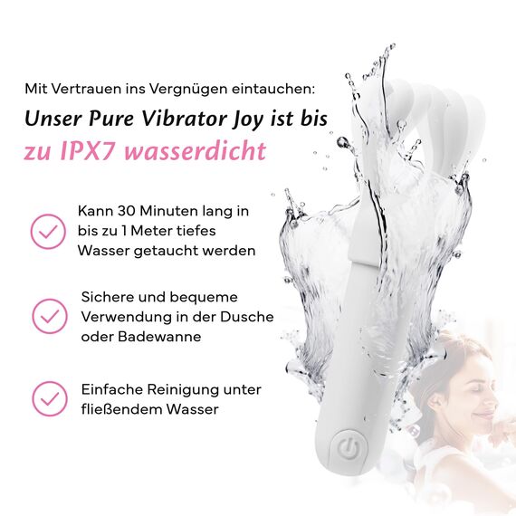 Fae Mini Vibration für Frauen - Klitoris und G-Punkt Stimulator mit 10 Vibrationsmodi & 3 Aufsätzen Sexspielzeug, Stimulator Sex Toy Vibratorensets - Joy Serie, Whisper White