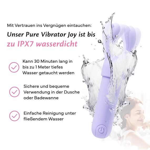 Fae Mini Vibration für Frauen - Klitoris und G-Punkt Stimulator mit 10 Vibrationsmodi & 3 Aufsätzen Sexspielzeug, Stimulator Sex Toy Vibratorensets - Joy Serie, Periwinkle Purple
