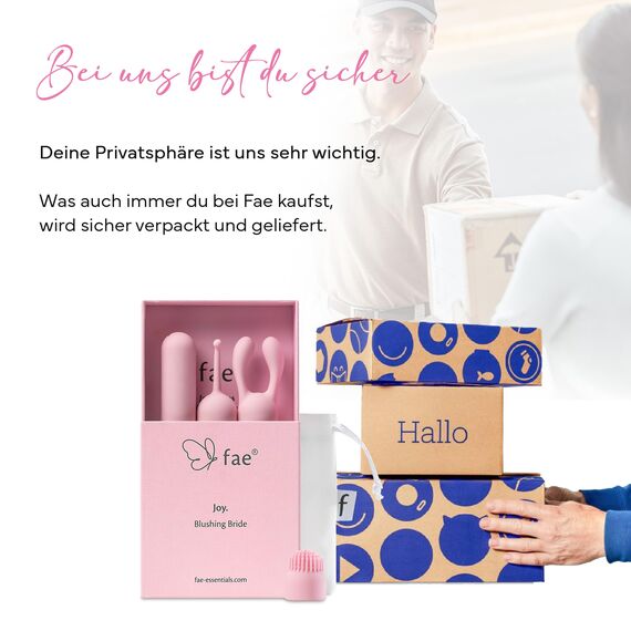 Fae Mini Vibration für Frauen - Klitoris und G-Punkt Stimulator mit 10 Vibrationsmodi & 3 Aufsätzen Sexspielzeug, Stimulator Sex Toy Vibratorensets - Joy Serie, Blushing Bride