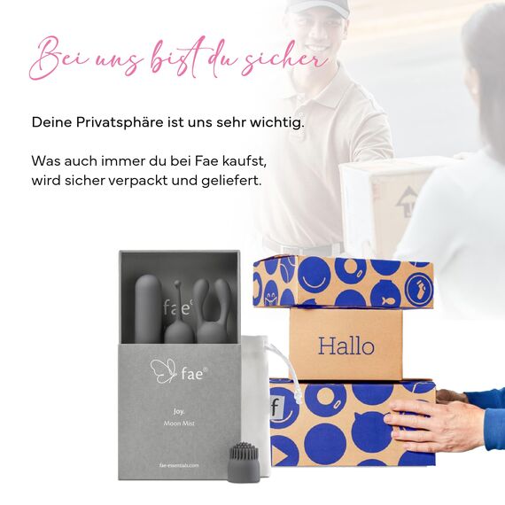 Fae Mini Vibration für Frauen - Klitoris und G-Punkt Stimulator mit 10 Vibrationsmodi & 3 Aufsätzen Sexspielzeug, Stimulator Sex Toy Vibratorensets - Joy Serie, Moon Mist