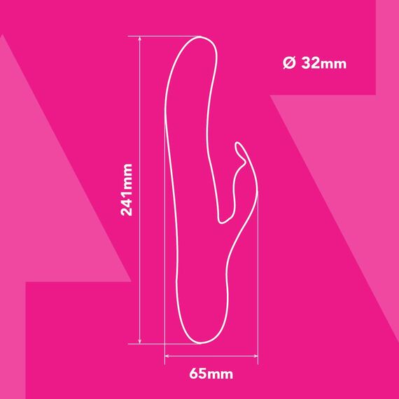 Control Bu Rabbit-Vibrator mit Schubeffekt-Bewegung und flexiblem Vibrationsarm - Be Playful