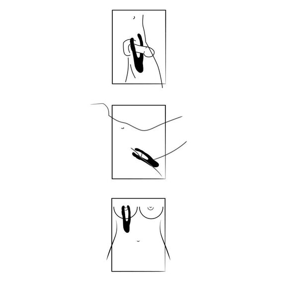 ORION Doppel-Vibrator - stimulierender Rabbit-Vibrator für Frauen und Männer, mit 10 Vibrationsstufen, zur Klitoris- und Hoden-Stimulation, schwarz