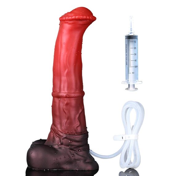 Nothosaur CONOLA (mit Schlauch) 25cm Fantasy Horse Dildo, Platin Silikon Tier Dildo mit texturiertem Kopf & Venen Schaft, Dicke Monster Anal Dildos mit starkem Saugtasch für G-Spot, Prostata