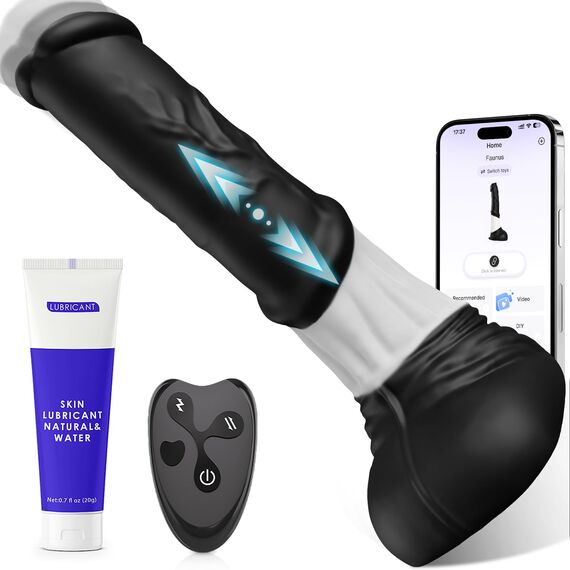 Fantasy Pferd Anal Dildo 5 cm Durchmesser Analvibratoren für Mann Frau, Vibrator Sex Spielzeug für die Frau Männer, 30CM Knoten Analplug Dilatatoren XXL Analvibratoren mit 7 kraftvolle Stoßfunktion