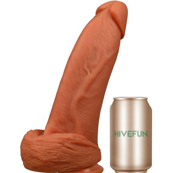 HIVEFUN Dildo Dick Diloschwanz für frauen, Realistischer Dildos Groß Dicker Diloschwanz für Männer Vibration für Frauen, 22cm Big Analdildos XXL Vibrator mit Saugnapf Sexspielzeug für Frauen Solo