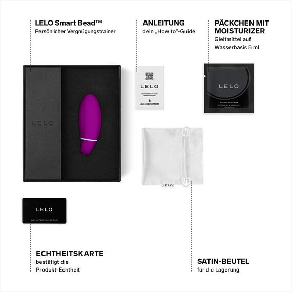 LELO Smart Bead Beckenbodentrainer, Liebeskugeln Sexspielzeug, Touch Sensor Beckenbodentrainer für Frauen - weibliche Liebeskugeln mit Vibrationen und 2 Jahr Garantie, Deep Rose
