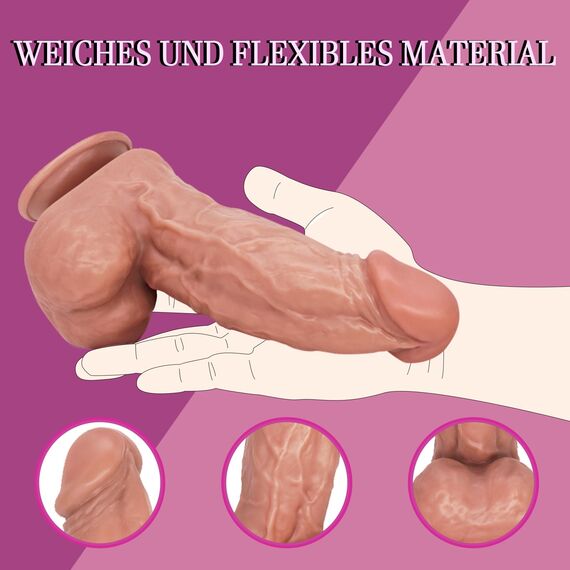 21.5 * 6 CM Durchmesser Dicker Dildo Anal Dildo Groß XXl Realistischer Silikon Dildos mit Starkem Saugnapf Stimulate G-Punkt Analdildo Penis Plug Sex Spielzeug für Frau And Männer