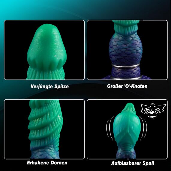 Analdildo Monster Dildo Aufblasbarer Fantasy Knot Dildo Analplug für Männer Frauen, Fetisch BDSM Analsex Groß Anal Dilatator Prostata Stimulation Sex Spielzeug für die Männer Frauen Paare