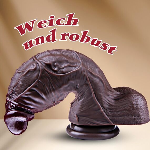 7,8 cm Durchmesser riesiger schwarzer Dildo, 26,5 cm realistischer, übergroßer dicker Dildo, Saugfuß langer Dildo, XXL übergroßer Dildo, anale breite Dildo, geeignet für erfahrene Männer und Frauen