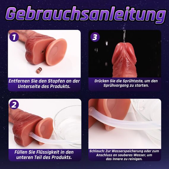 3-in-1 APP-Steuerung Dildo Vibratorensets für Frauen, 7×7 Modi Stoß-Dildo mit Vibration & Jetfunktion, Realistisches Design, USB-Aufladbar, Sex Spielzeug für die Frau & Paare