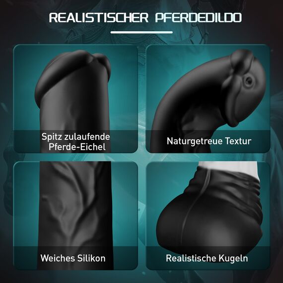 Fantasy Pferd Anal Dildo 5 cm Durchmesser Analvibratoren für Mann Frau, Vibrator Sex Spielzeug für die Frau Männer, 30CM Knoten Analplug Dilatatoren XXL Analvibratoren mit 7 kraftvolle Stoßfunktion