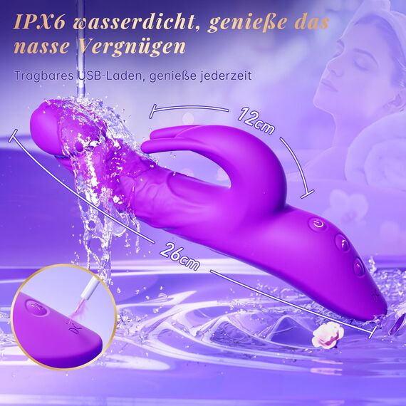 Cacuola Leistungsstarker Vibrator Dildo Sex Spielzeug für die Frau, Leiser Vibratorensets für Frauen Klitoris Sexspielzeug,10 Vibration für Frauen CG Gleichzeitiger Höhepunkt Sextoysets für Damen IPX7
