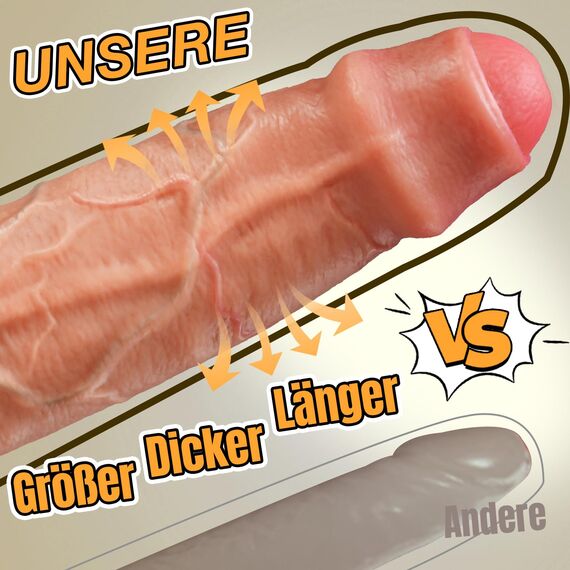 PRONFANS 28 * 6.3CM Durchmesser Dicker Realistischer Dildo Klassische Dildos Sex Spielzeug für die Frau Paare Solo Mit Starkem Saugnapf Sexspielzeug Analdildo Penis Dildos aus Weichem Silikon Sex Toy