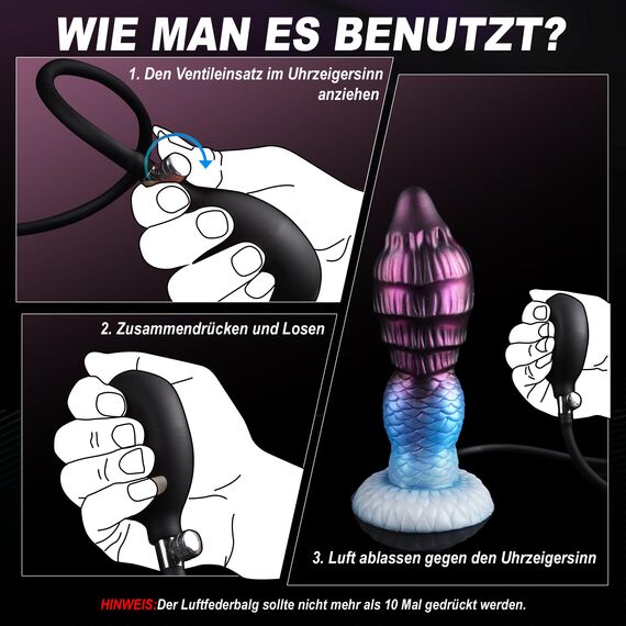 Monster Dildo Aufblasbarer Anal Alien Fantasy Dildo Horse Knot Analdildos BDSM Sexspielzeug Extrem für Frauen Männer Paare Analplug Groß Analspielzeuge Prostata Stimulation Dick Anal Sex Toys