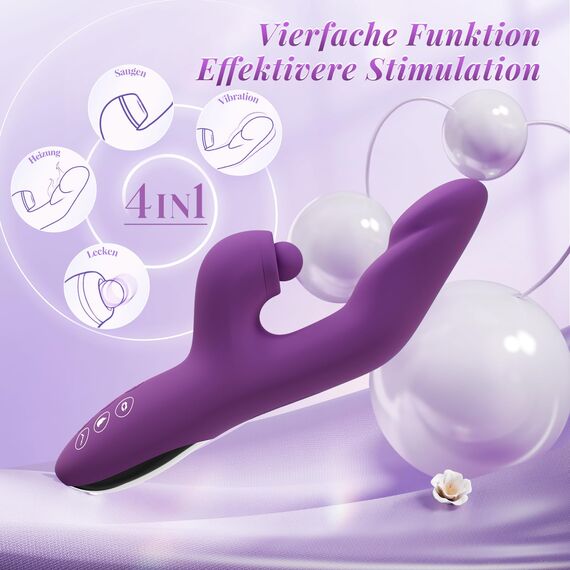 Vibrator Vibratorensets für Frauen Klitoris Sex Toys Heizung Doppeldildos Vibratoren Vibration für Frauen Dildo mit 10 Vibration&5 Leckenstoss Sex Toys für Paare Sex Spielzeug für die Frau